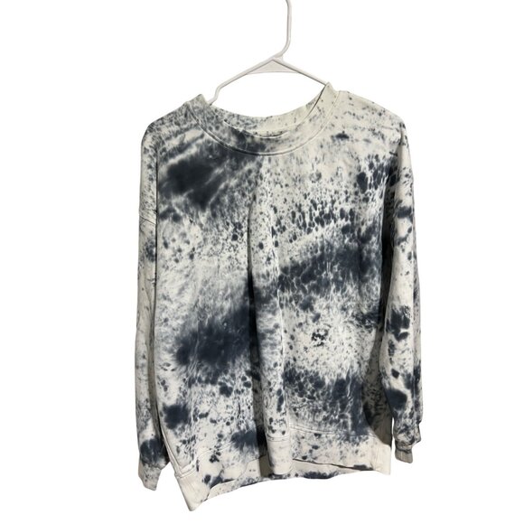 Lululemon Tie-Dye Sweatshirt Women's Oversized Fit Blue & White Cotton Blend Cas - Picture 1 of 7